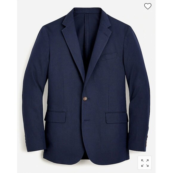 J. Crew Other - J.Crew $248 Ludlow Slim Fit Unstructured Suit Jacket Cotton Linen 39R AU428 Ink